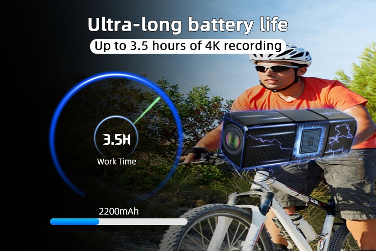 2025New FIREFLY Q8 Action Camera IP67 Waterproof EIS4.1 Anti-shake 5G WiFi Remote Connection for Helmet Bike Airsoft Hunting Camera(图7)