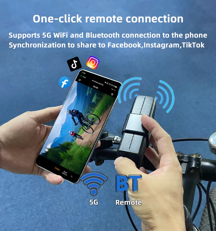 2025New FIREFLY Q8 Action Camera IP67 Waterproof EIS4.1 Anti-shake 5G WiFi Remote Connection for Helmet Bike Airsoft Hunting Camera(图5)