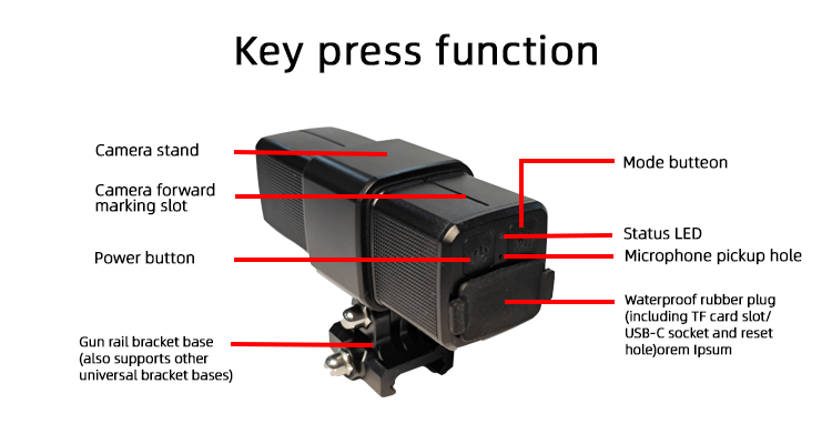 2025New FIREFLY Q8 Action Camera IP67 Waterproof EIS4.1 Anti-shake 5G WiFi Remote Connection for Helmet Bike Airsoft Hunting Camera(图17)