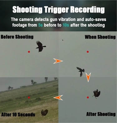 Firefly Q8L Hunting Camera: Vibration Trigger Recording & Red Dot Calibration for Shooting Sports(图2)