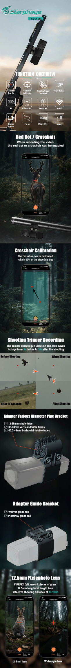 Firefly Q8 Tactical Mount Launched - Compatible with Full-Range Gunstocks - Automatic Shooting Recording + Sight Tracking(图2)